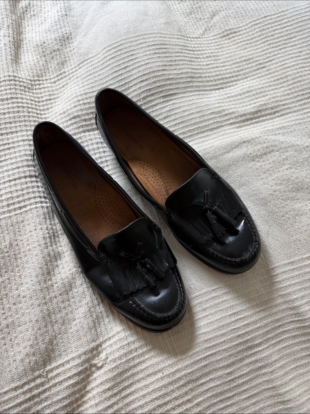G.H. Bass & Co. Black Leather Tassel Loafers